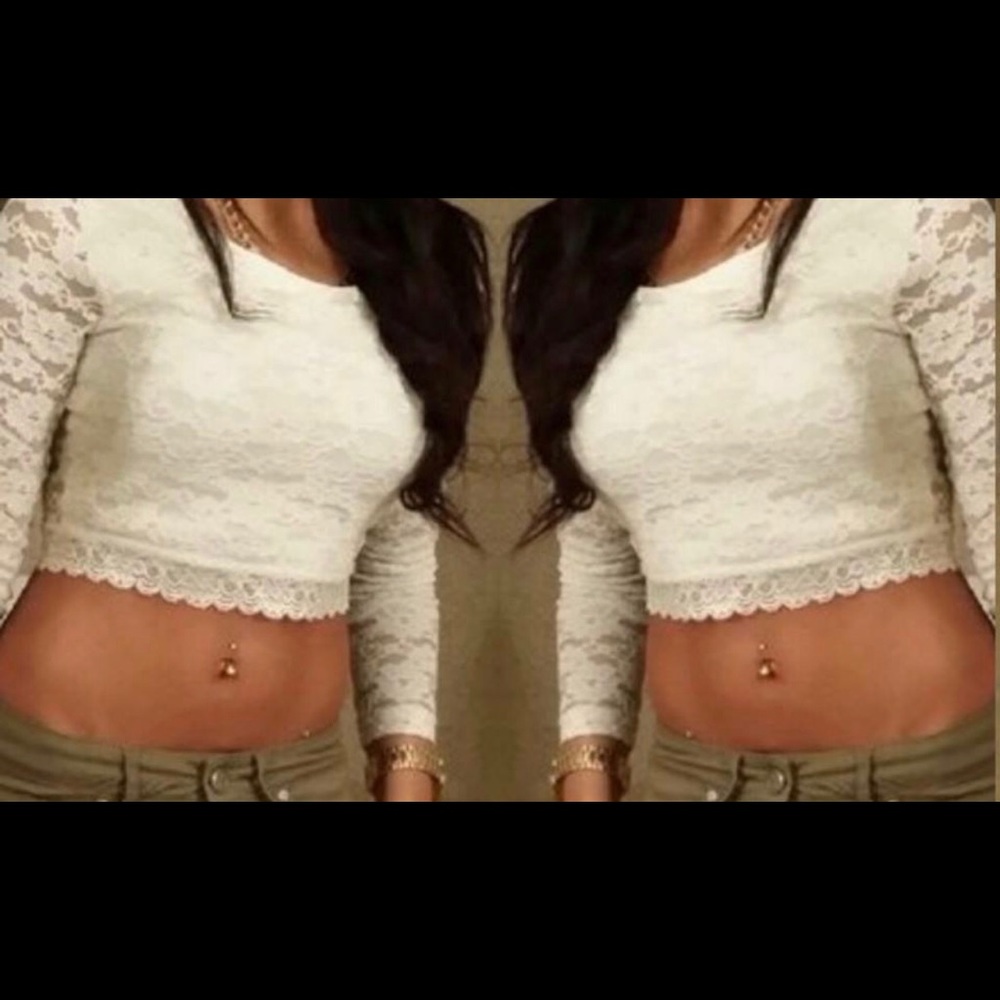 Cream crop top - Picture 2 of 3